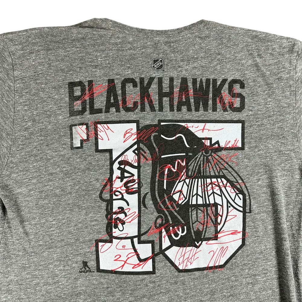 Blackhawks XL Stanley Cup Champions Elite NHL T Shirt‎ Gray